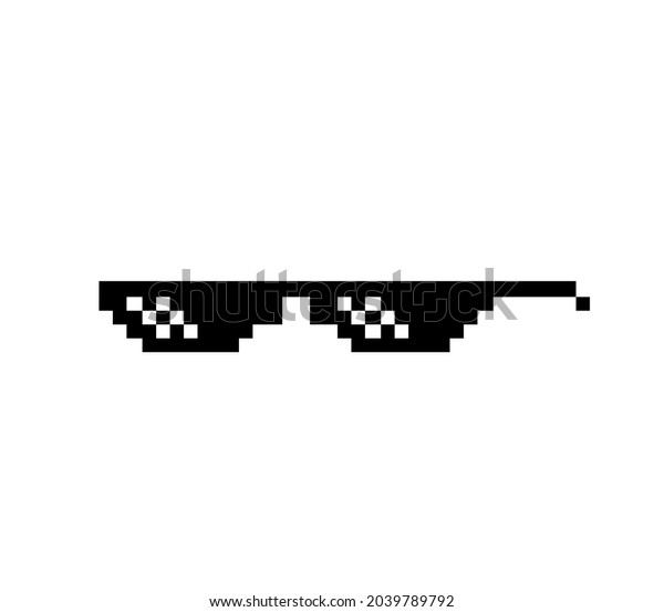 Pixel Art Glasses Thug Life Meme Stock Vector (Royalty Free) 2039789792 ...