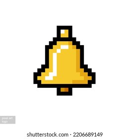 pixel art golden bell icon