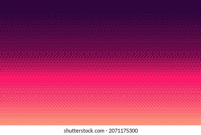 Pixel art gradient color  Dithering vector background 