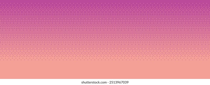 Pixel Art Farbverlauf Dithering Hintergrund, 8-Bit Retro-Videospiel-Stil, Pixel-Muster, Mosaik-Textur, Halbton, Vektorgrafik