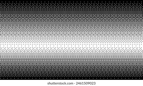 Pixel art gradient, dot scattering, 8 Bit retro video arcade game style background. Dither matrix. Vector screensaver