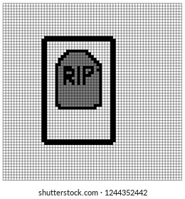 pixel art graveyard