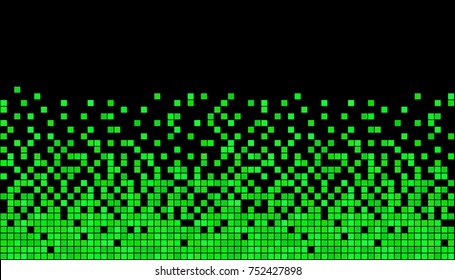 Pixel Art Green Black Pixel Background Stock Vector Royalty Free