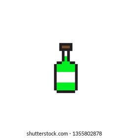 pixel art Green bottle