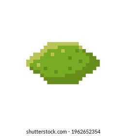 Pixel art green lemon lime icon. Pixel retro game lime symbol. 8 bit or 16 bit style lime icon for game or web design. Cute Flat Vector pixel art green fruit or berry icon.