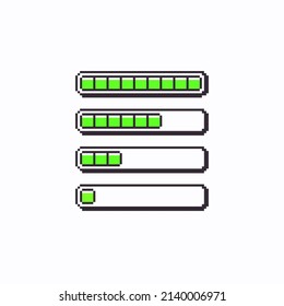 Pixel Art Green Loading Bar Vector Stock Vector (Royalty Free ...