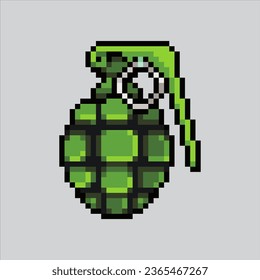 Pixel art Grenade. Pixelated Grenade. Grenade Weapon icons background pixelated
for the pixel art game and icon for website and video game. old school retro.