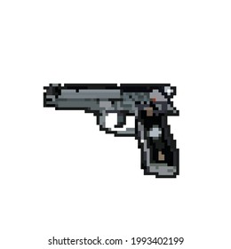 Cañón de arte de píxeles en vector.