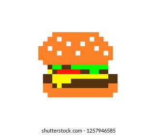 pixel art Hamburger