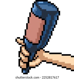 arte de píxel del frasco de retención manual