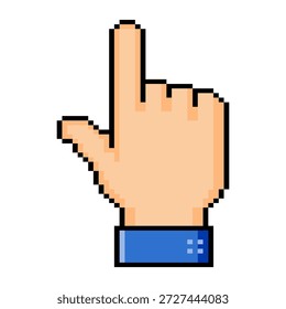 Pixel Art Mano apuntando hacia arriba