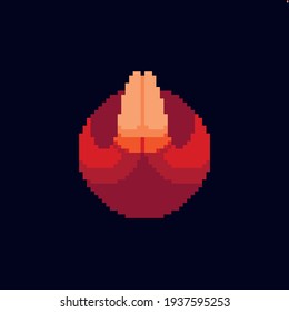 Pixel art hands in namaste gesture
