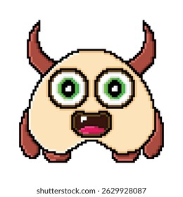pixel art happy monster design