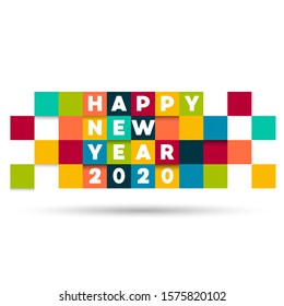 Pixel art happy new year 2020