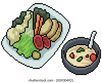 pixel art of healthy vegetable soup