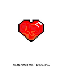 Pixel Art Heart Target Vector Icon Stock Vector (Royalty Free) 1312395836