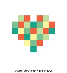 Pixel Art Heart Icon