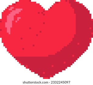 pixel art heart love and valentine vector