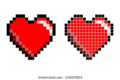 Pixel Art Heart Shape