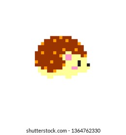 pixel art hedgehog