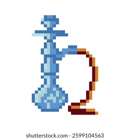 Pixel art hookah. Vector illustration
