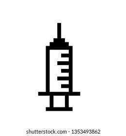 Pixel Art hypodermic syringe