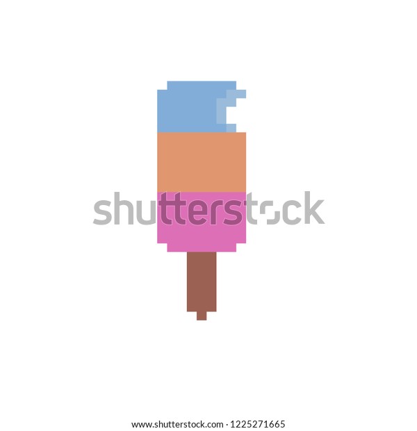 Pixel Art Icecream Stock Vector (Royalty Free) 1225271665 | Shutterstock