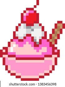 pixel art icecream cup sweet