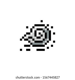 Pixel art icon of game object, air symbol, vector illustration.