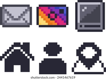 Pixel Art Icon Pack 1 16x16 Vector