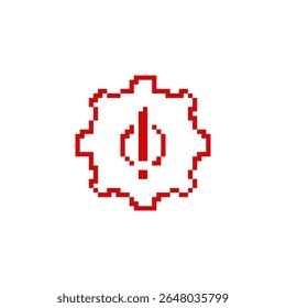 Pixel art icon shows a bold, red alert symbol with an exclamation mark design.