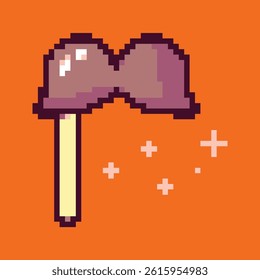 Pixel art icons for birthday celebration, fun and festive