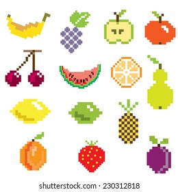 pixel art ifruit icons in color