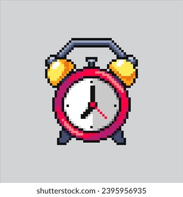 Pixel art illustration Alarm. Pixelated Alarm. Table Alarm clock
pixelated for the pixel art game and icon for website and video game. old school retro.