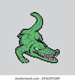 Pixel art illustration Alligator. Pixelated Alligator. Alligator reptile pixelated
for the pixel art game and icon for website and video game. old school retro.