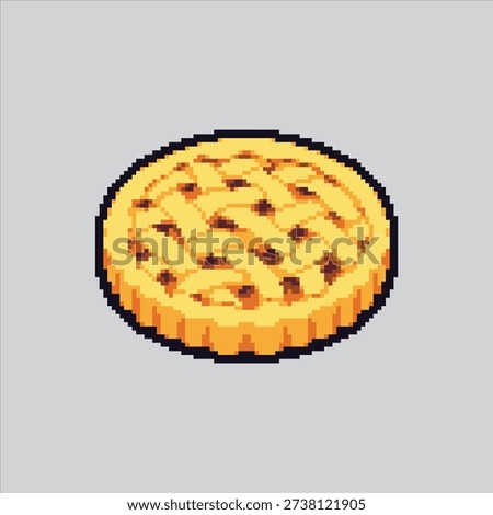 Pixel art illustration Apple Pie. Pixelated Pie Cake. Apple Pie Cake Icon pixelated for the pixel art game and icon for website and video game. old school retro.
