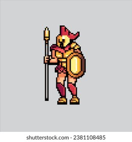 Pixel art illustration Ares. Pixelated Greek Ares. Greek Mythology Ares pixelated for the pixel art game and icon for website and video game. old school retro.