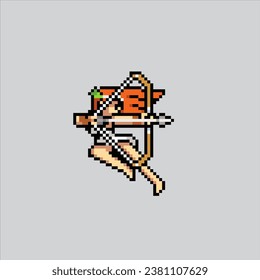 Pixel art illustration Artemis. Pixelated Greek Artemis. Greek Mythology Artemis pixelated for the pixel art game and icon for website and video game. old school retro.