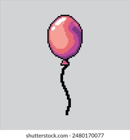 Pixel art illustration Balloon. Pixelated Carnival Balloon. Carnival Festival Balloon pixelated for the pixel art game and icon for website and video game. old school retro.