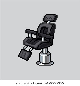 Pixel art illustration Barber Chair. Pixelated Barber Chair. Barber chair pixelated for the pixel art game and icon for website and video game. old school retro.