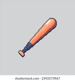 Pixel art illustration Bat Stick. Pixelated Baseball Bat. Baseball Bat Stick Icon pixelated for the pixel art game and icon for website and video game. old school retro.