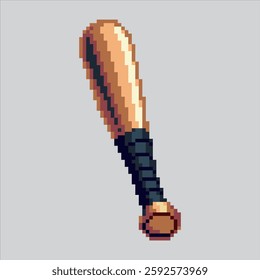 Pixel art illustration Bat Stick. Pixelated Baseball Bat. Baseball Bat Stick Icon pixelated for the pixel art game and icon for website and video game. old school retro.