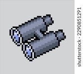Pixel art illustration Binocular. Pixelated Binocular. Binocular animal pixelated
for the pixel art game and icon for website and video game. old school retro.