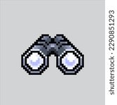 Pixel art illustration Binocular. Pixelated Binocular. Binocular animal pixelated
for the pixel art game and icon for website and video game. old school retro.