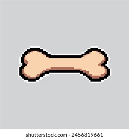 Pixel art illustration Bone. Pixelated Bone. Dog Pet Bone  pixelated for the pixel art game and icon for website and video game. old school retro.