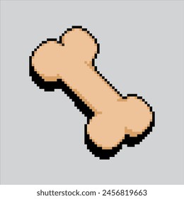 Pixel art illustration Bone. Pixelated Bone. Dog Pet Bone  pixelated for the pixel art game and icon for website and video game. old school retro.