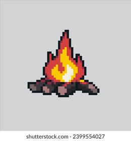 Pixelkunst-Illustration Bonfire. Pixelfeuer. Bonfire-Lager
pixelig für das Pixelkunstspiel und Icon für Website- und Videospiel. Altschulretro.