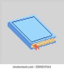 Pixel art illustration Book. Pixelated Library Book. Library education book pixelated for the pixel art game and icon for website and video game. old school retro.