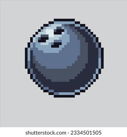 Pixel art illustration Bowling Ball. Pixelated Bowling Ball. Sports Bowling Ball icon pixelated for the pixel art game and icon for website and video game. old school retro.