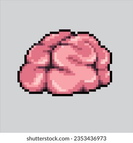 Pixel Art Illustration Brain. pixeliges Gehirn. Gehirnsymbol pixelig für das Pixelkunstspiel und Icon für Website- und Videospiel. Altschulretro.